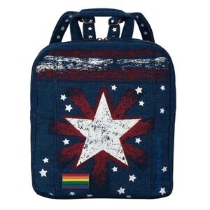Disney Marvel Dr Strange Multiverse Denim Backpack Jean Bag Rainbow Pride Month